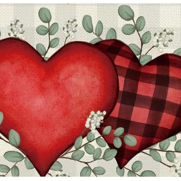 Farmhouse Table Placemats Valentines Day Decorations Cottage Wedding Heart Decor - Picture 4 of 5